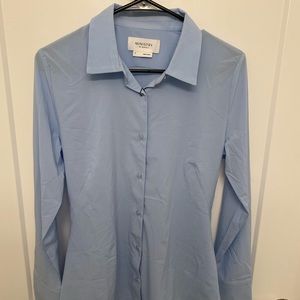 ministry of supply blue Juno shirt.